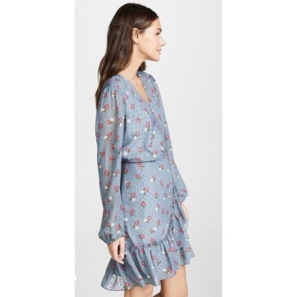 WAYF Dress Eloise Floral Wrap Mini Medium NWT - Picture 3 of 5